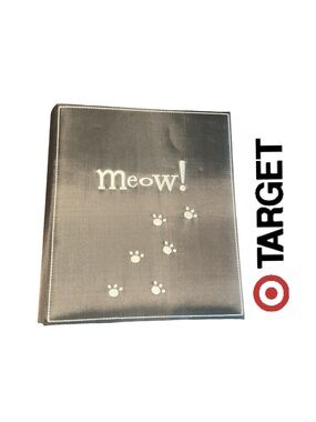 Meow! Black Cat Album with Paw Print Design - NWOT